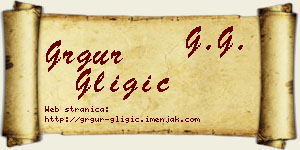 Grgur Gligić vizit kartica